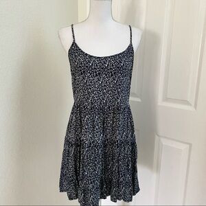 Divided Tiered Sundress Blue Floral Sz 12